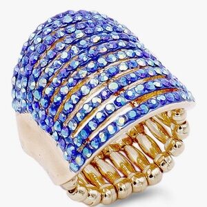 0111) Lavencious 11 Rows with Crystals Stretch Ring